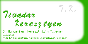 tivadar keresztyen business card